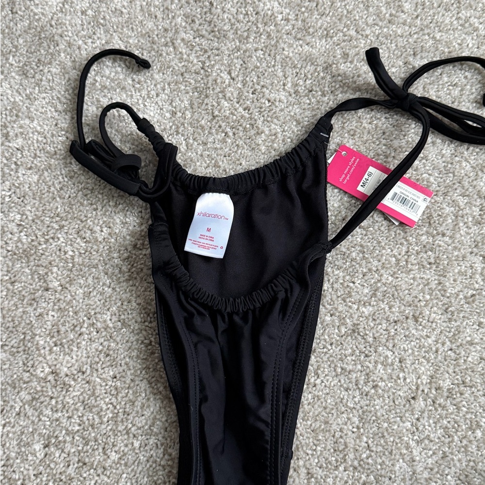 Xhilaration Black Swimsuit bottoms with Adjustable Straps